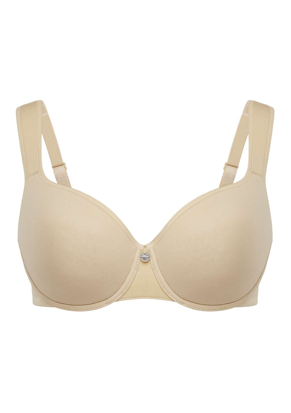 HSIA Patricia Seamless Lightly Padded Minimizer Bra -for Bigger Busts - Beige / 40 / C