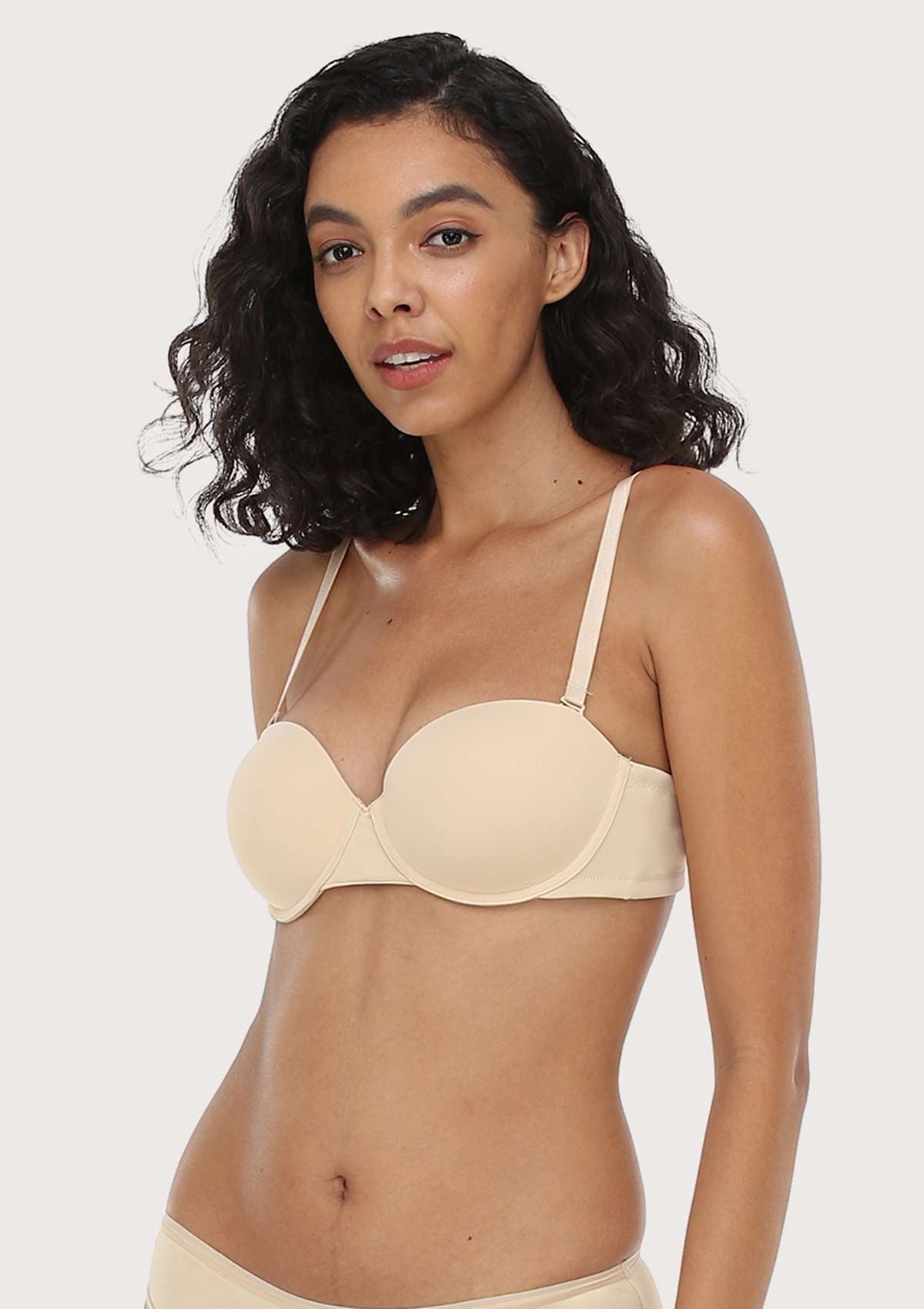 HSIA Multiway Strapless Versitile Molded Padded Bra For Small Busts - Beige / 36 / C