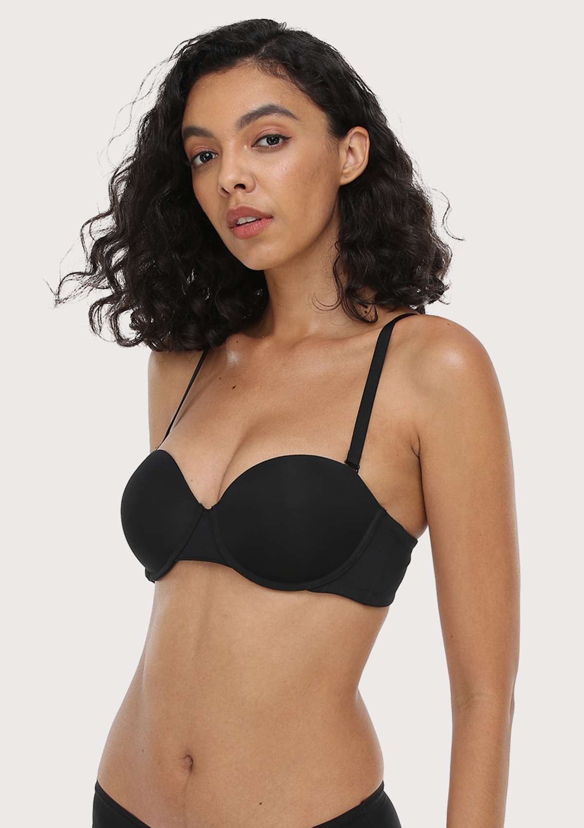 HSIA Multiway Strapless Versitile Molded Padded Bra For Small Busts - Black / 34 / C