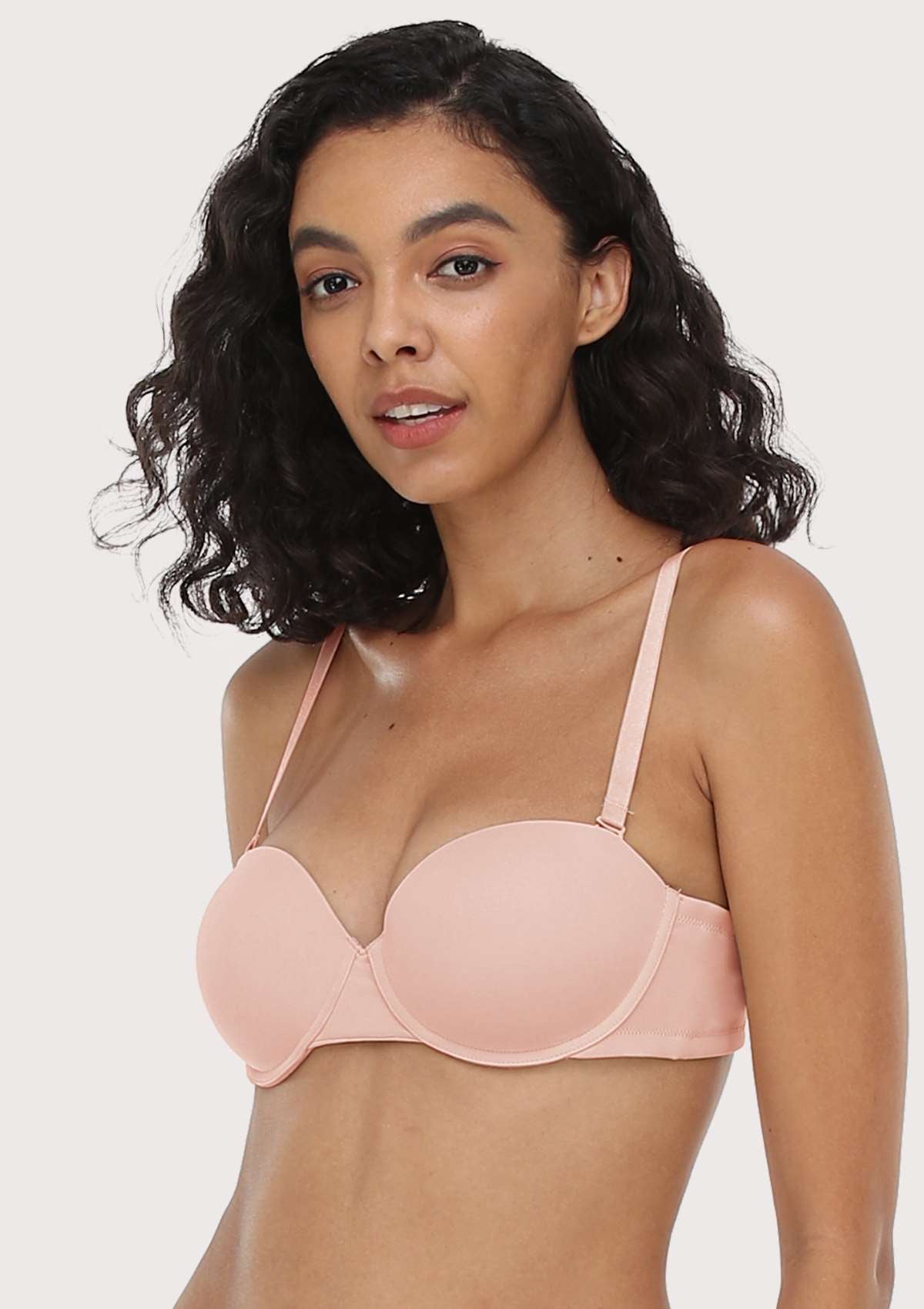 HSIA Multiway Strapless Versitile Molded Padded Bra For Small Busts - Light Pink / 34 / B