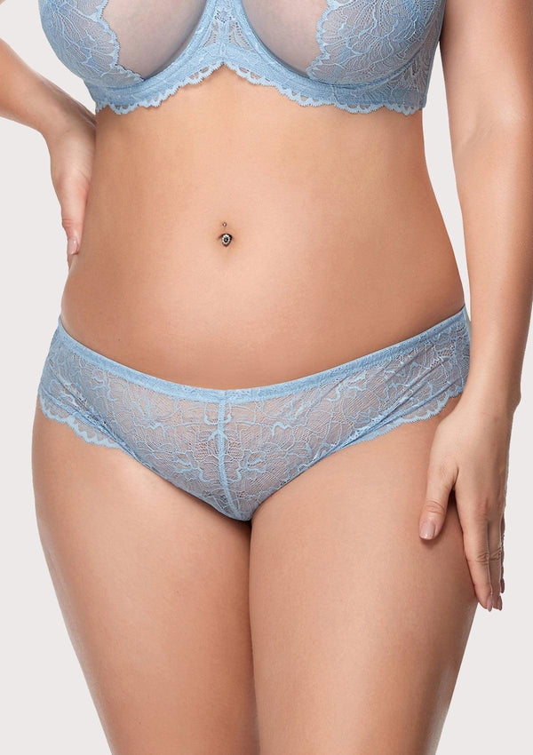 HSIA Polka Dot Sexy Brittany Blue Lace Bra Set