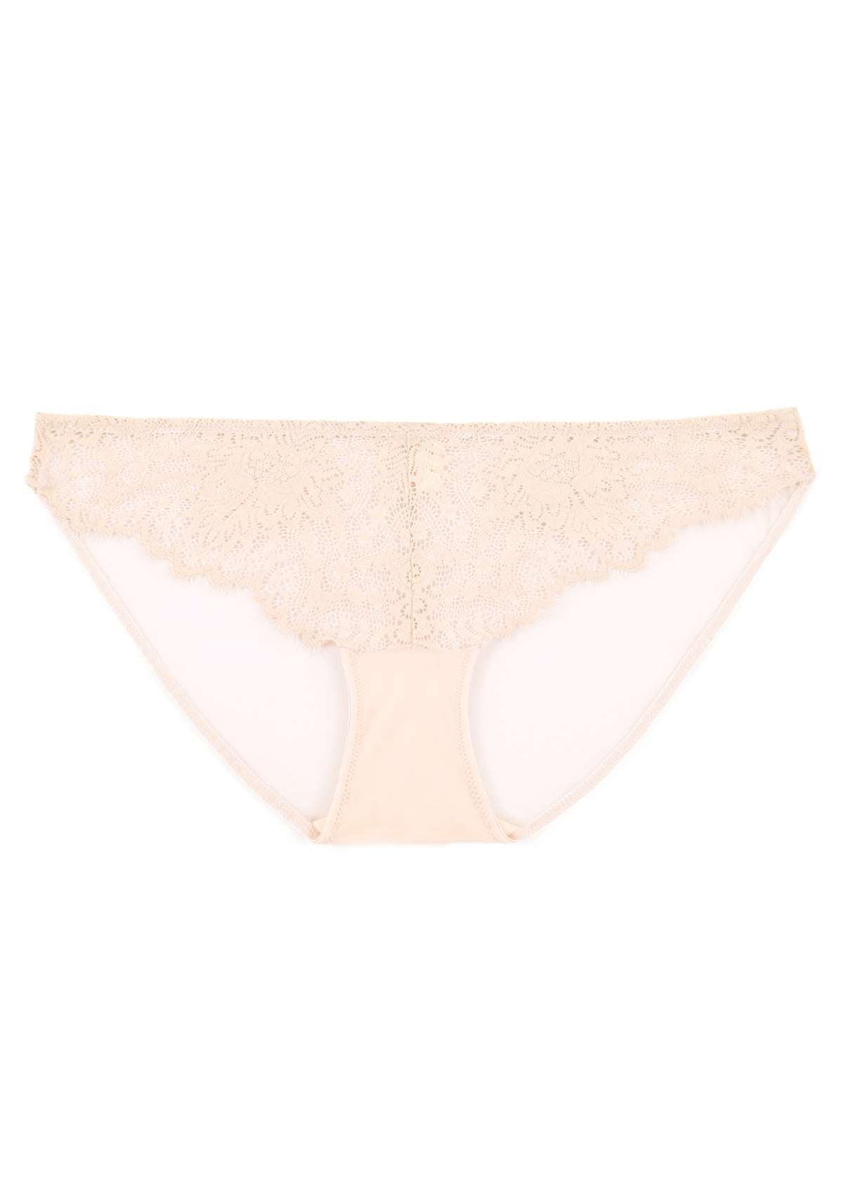 HSIA Sunflower Exquisite Pink Lace Bikini Underwear - M / High-Rise Brief / Pink