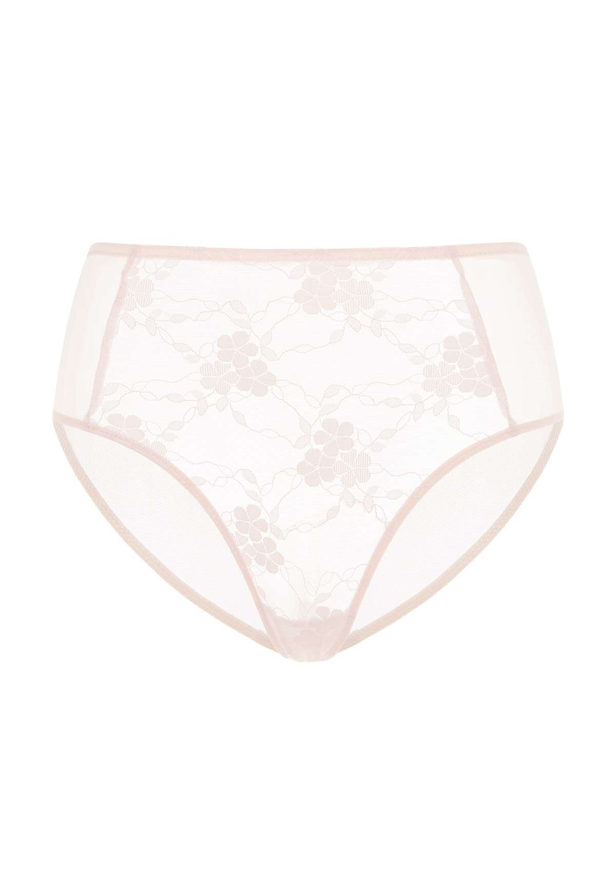 HSIA Spring Romance High-Rise Floral Lacy Panty-Comfort In Style - M / White