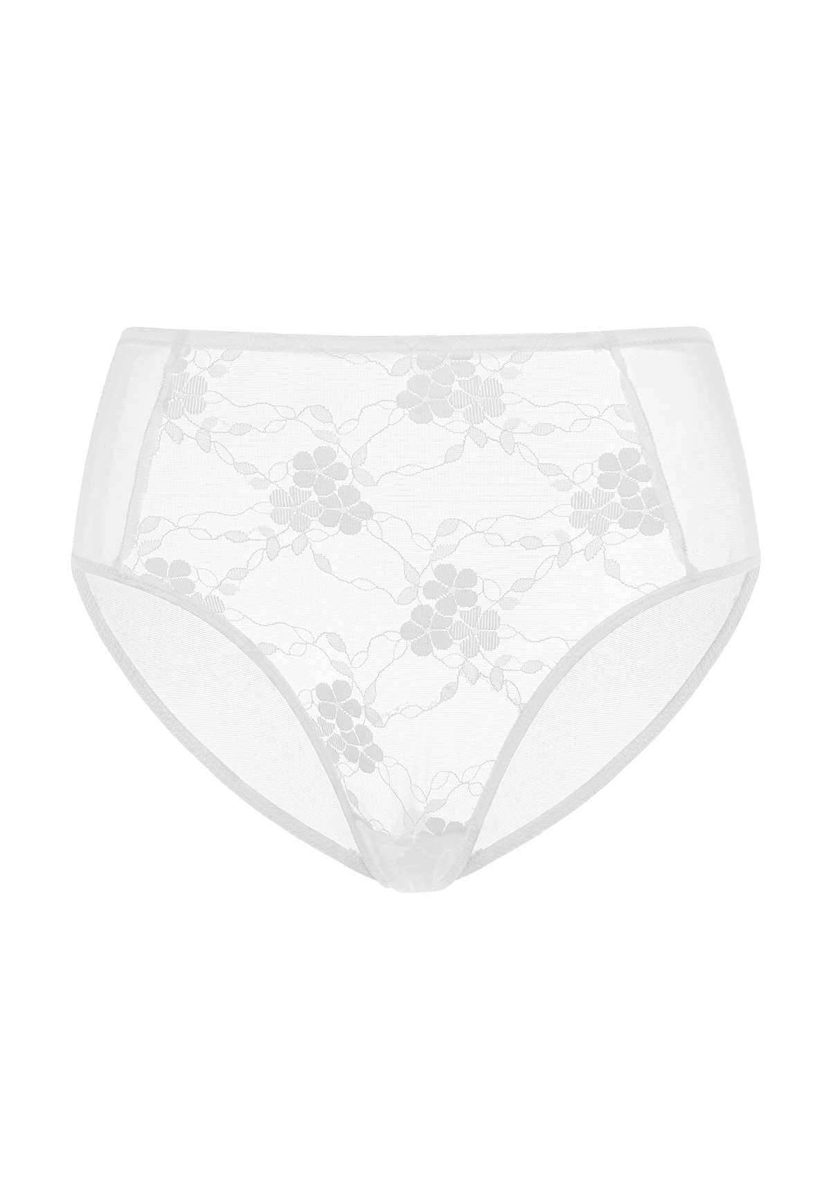 HSIA Spring Romance High-Rise Floral Lacy Panty-Comfort In Style - M / Dusty Peach