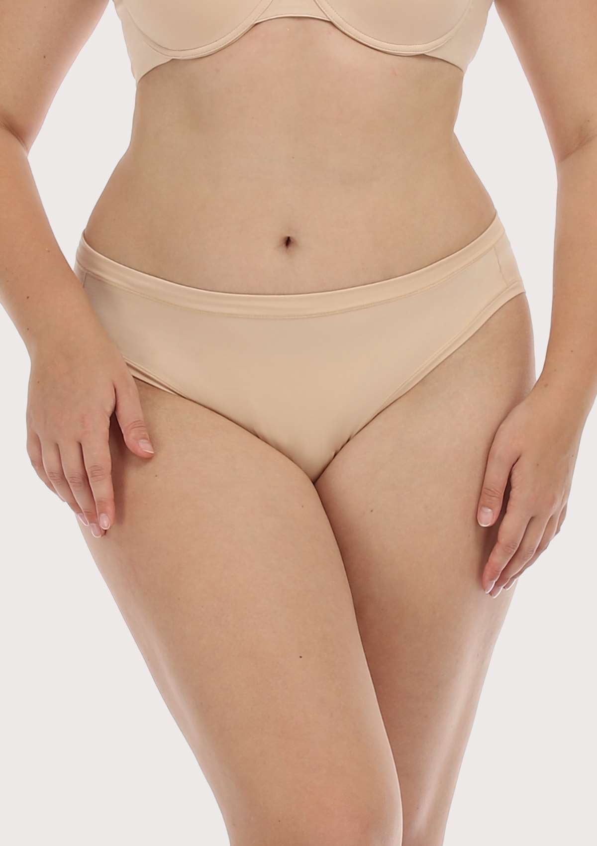 HSIA Comfort Stretch Cotton Everyday Bikini Panty - M / Beige