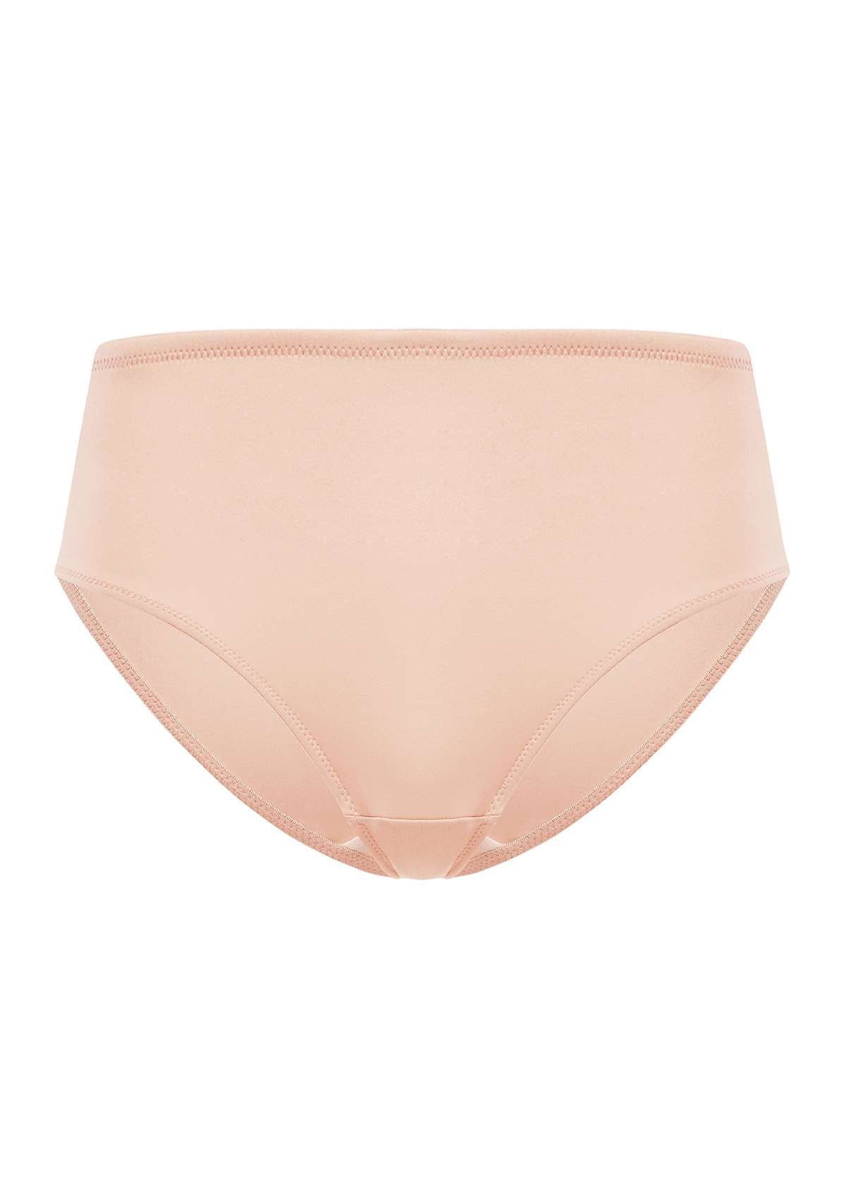 HSIA Patricia Smooth Soft Stretch Comfort High-Rise Brief Underwear - M / Light Pink