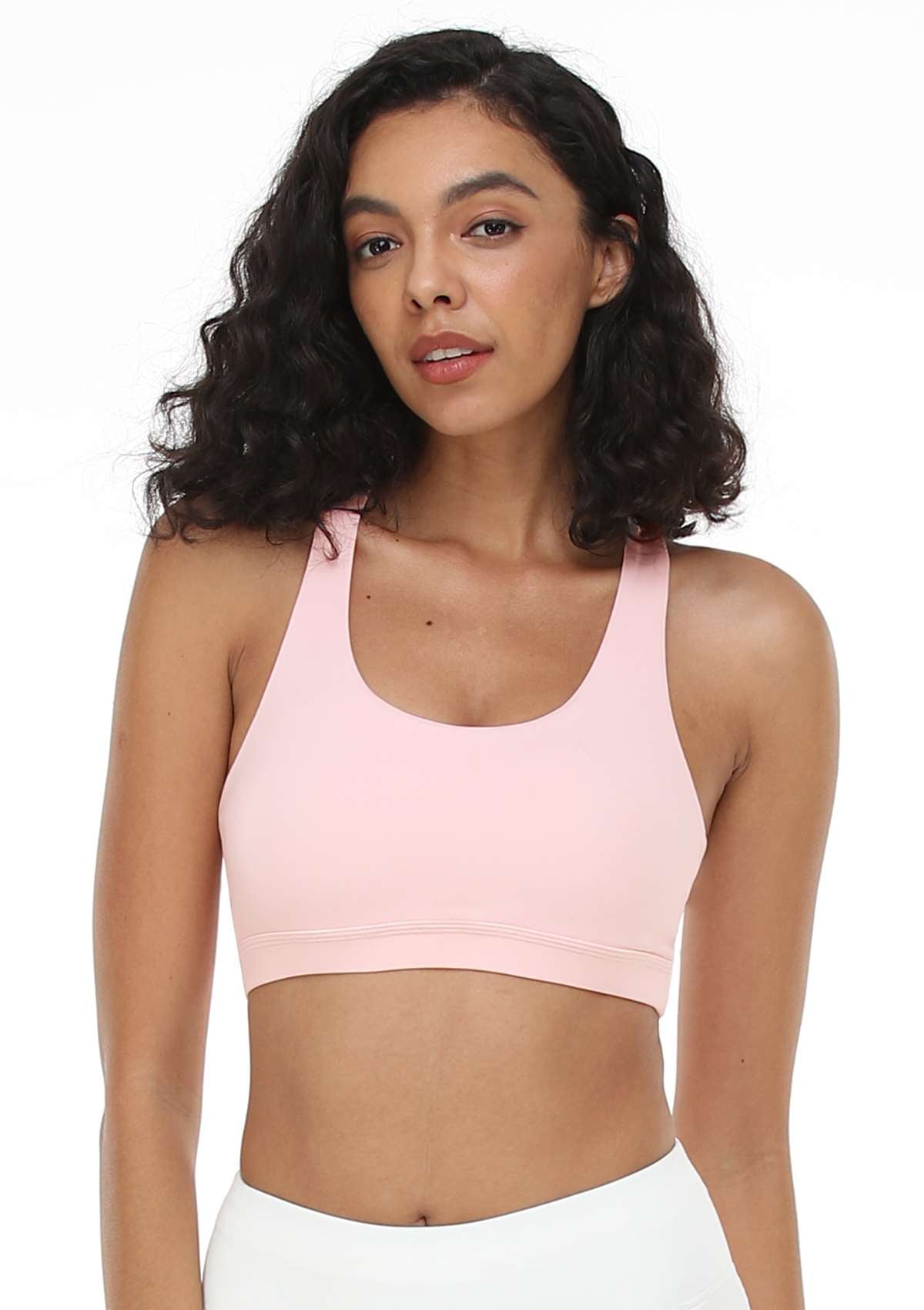 SONGFUL Vigor Low-Impact Chic Stylish Versatile Sports Bra - XL / Light Pink