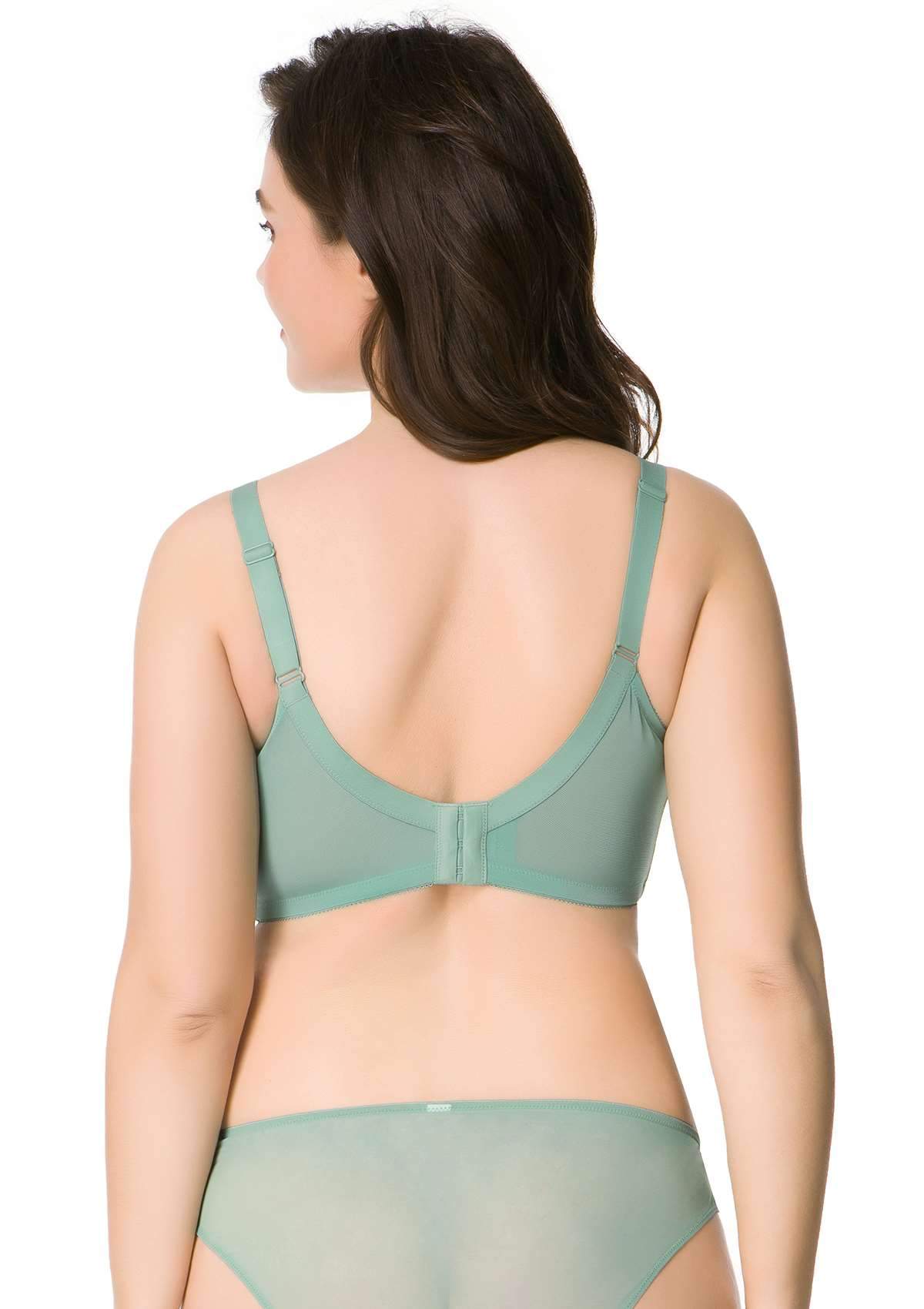 HSIA Freesia Unlined Balconette Bra: Mesh Back Smoothing Bra - Orange / 34 / D