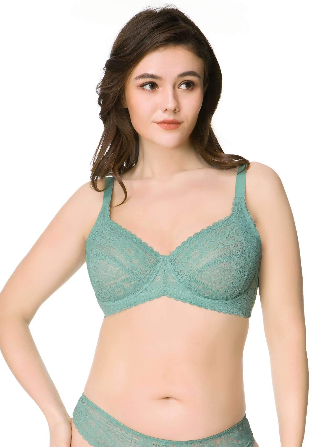 HSIA Freesia Unlined Balconette Bra: Mesh Back Smoothing Bra - Orange / 34 / DD/E