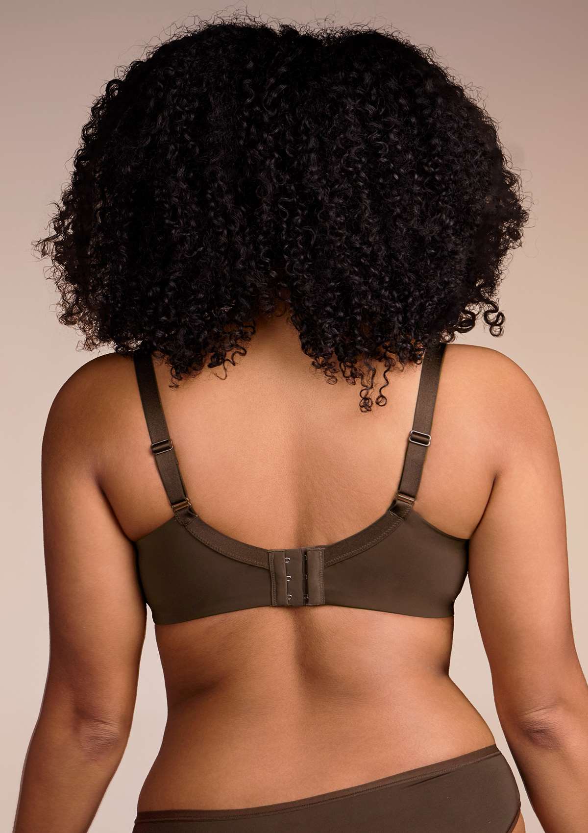 HSIA Gemma Smooth Supportive Padded T-shirt Bra - For Full Figures - Cocoa Brown / 40 / D
