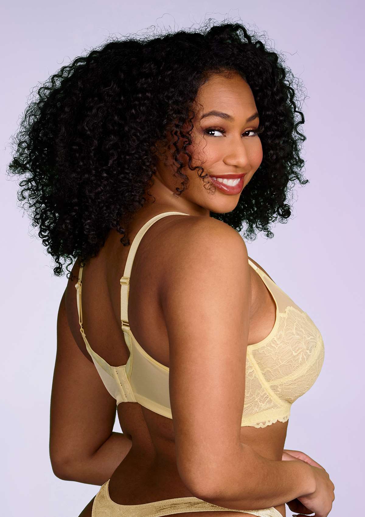 HSIA Blossom Full Coverage Side Support Bra: Designed For Heavy Busts - Light Yellow / 44 / D