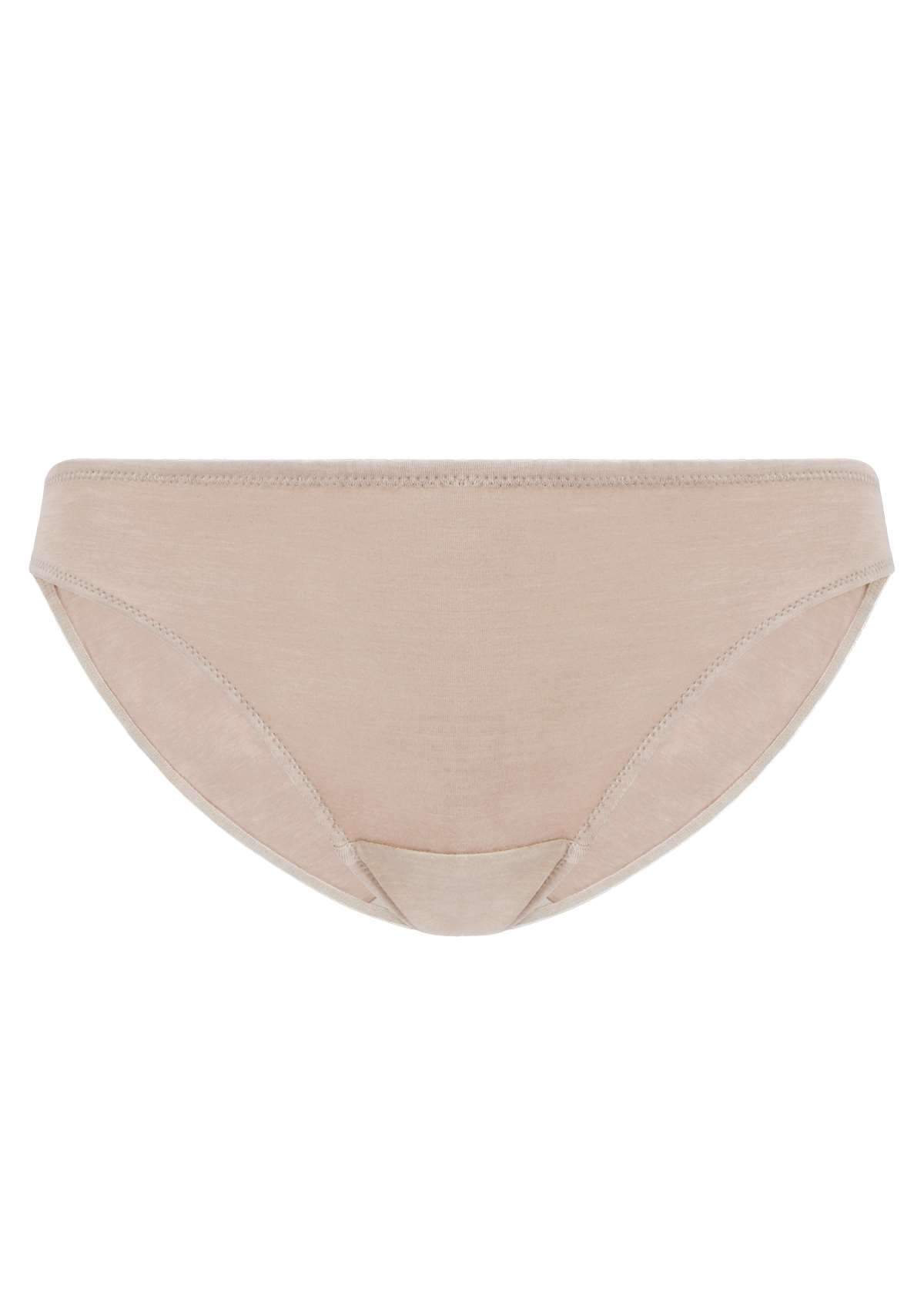HSIA Comfort Cotton Mid-rise Bikini Panties 3 Pack - S / Black+Pink+Beige