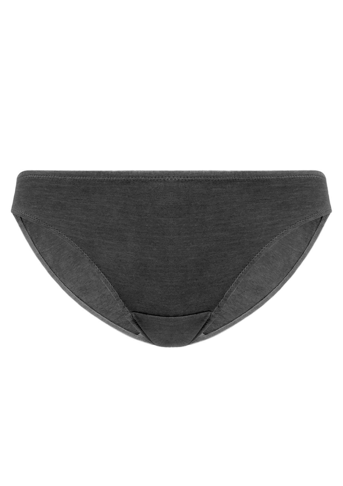HSIA Comfort Cotton Mid-rise Bikini Panties 3 Pack - M / Black+Pink+Beige