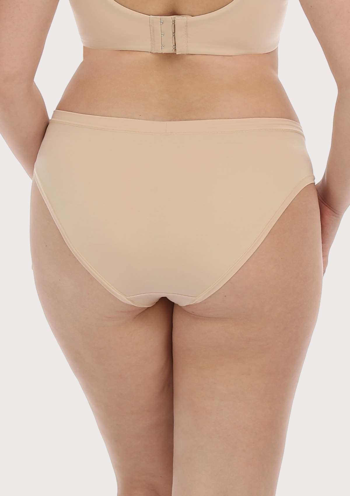 HSIA Comfort Stretch Cotton Everyday Bikini Panty - M / Beige