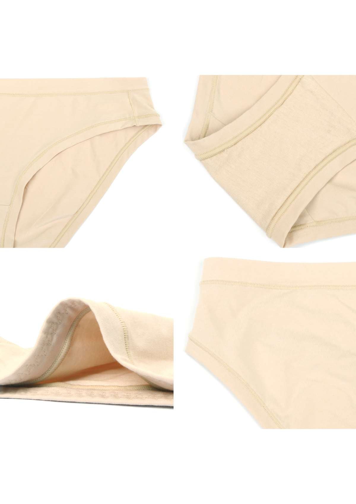 HSIA Comfort Stretch Cotton Everyday Bikini Panty - M / Beige