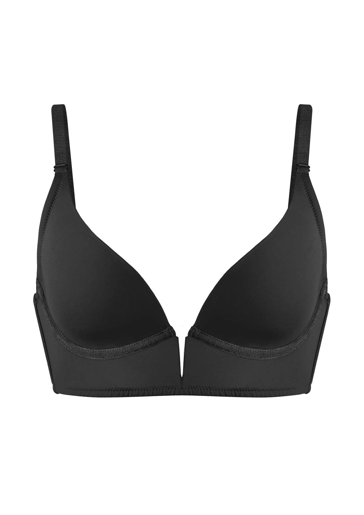 HSIA Deep V Plunge Low Back Wire Bra - 38B / Black