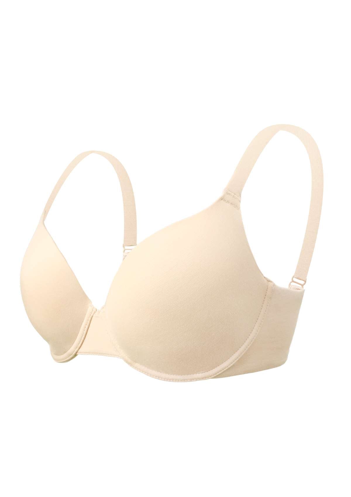 HSIA Virginia Lightly Padded Underwire Hypoallergenic T-shirt Bra - White / 36 / DD/E