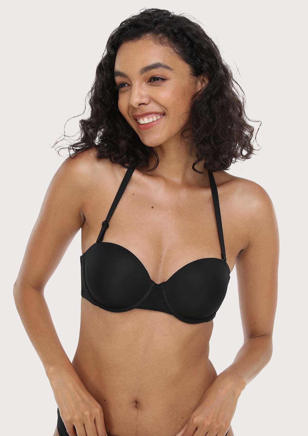HSIA Multiway Strapless Versitile Molded Padded Bra For Small Busts - Black / 32 / B