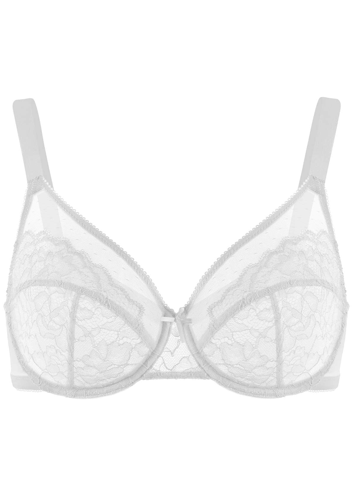 HSIA Enchante Lace Bra And Panties Set: Back Support Bra For Posture - Light Gray / 36 / C