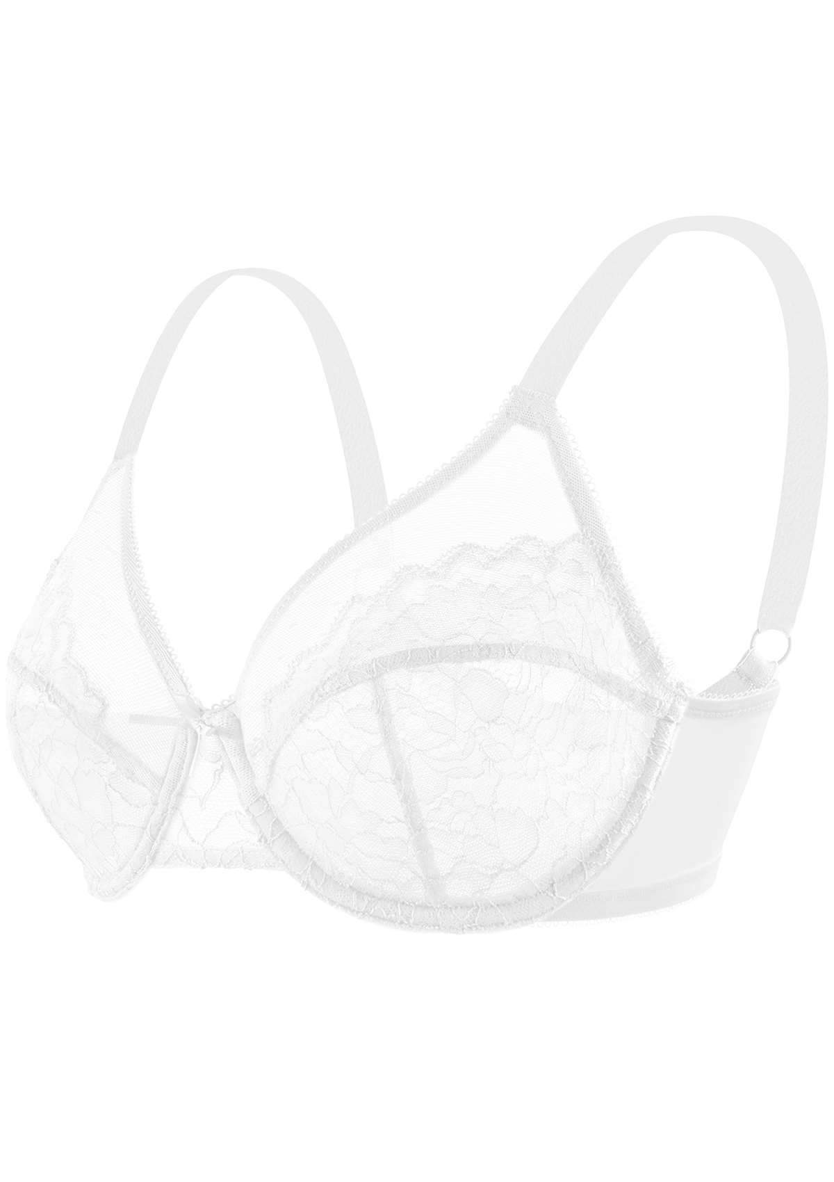 HSIA Enchante Big Bra: Minimizer, Uplift, Unlined Wired Bra - Light Gray / 36 / C