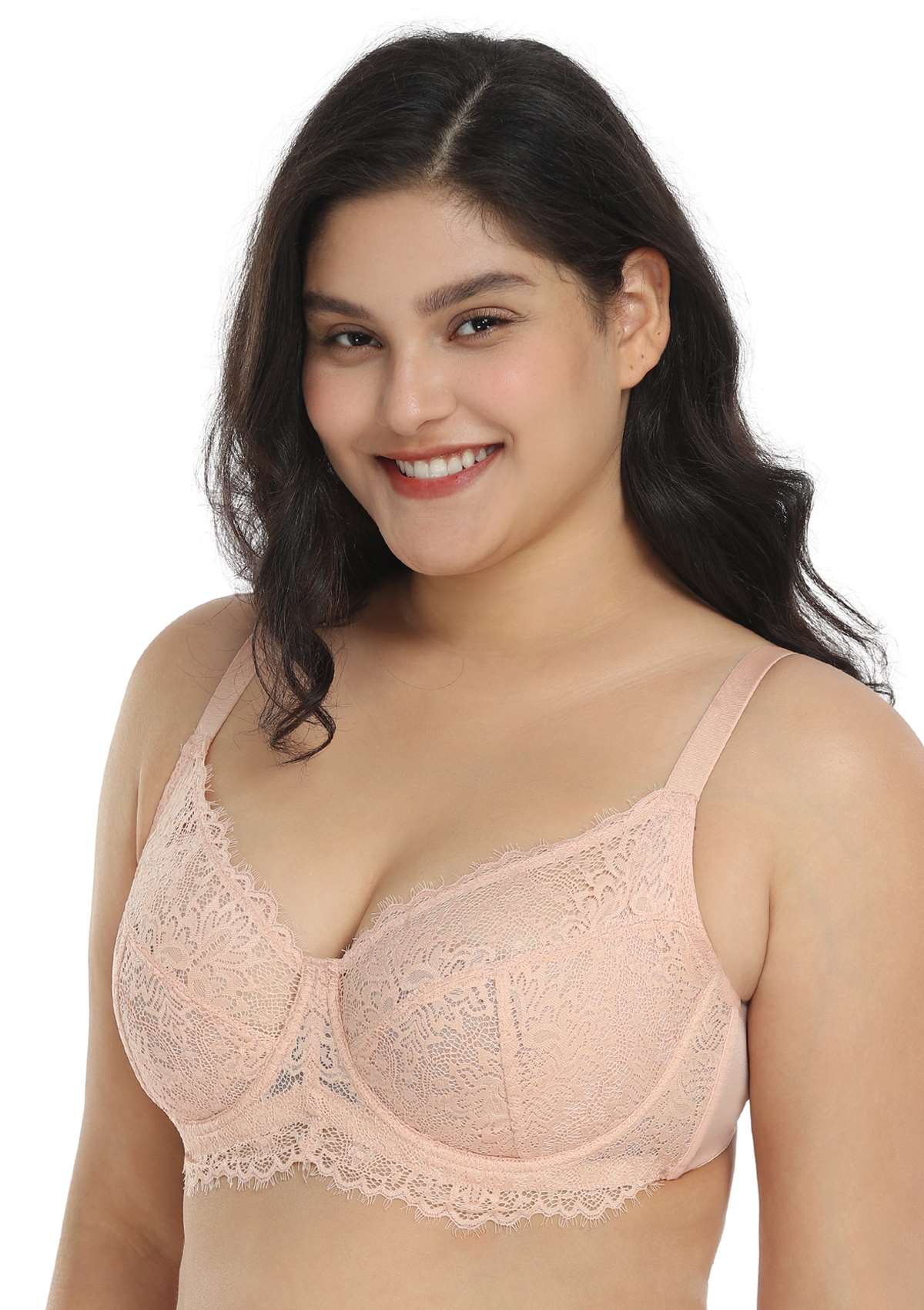 HSIA Pink Sunflower Lace Underwire Bra  - Purple / 36 / C