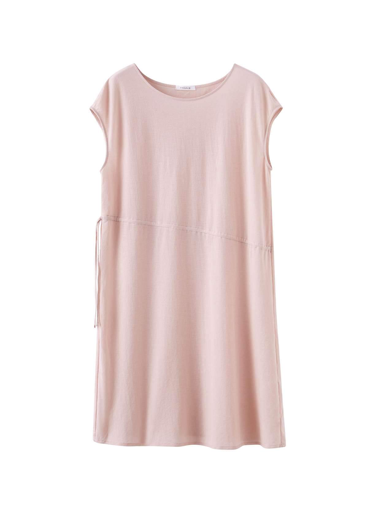 HSIA Sleepdress With Waist Drawstring And Seamless Shoulder Design - M / Pink