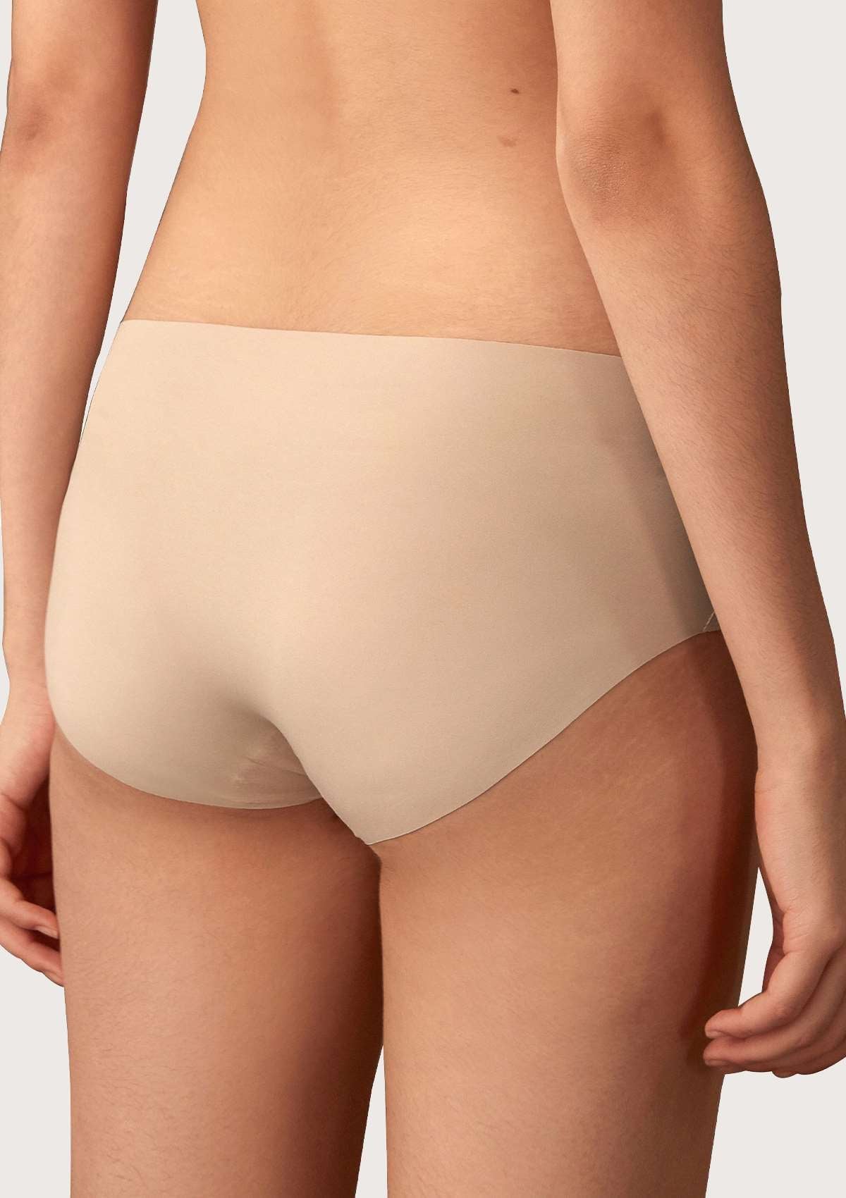HSIA High-Rise Seamless Comfort Panties -2 Pack - M / Black+Beige