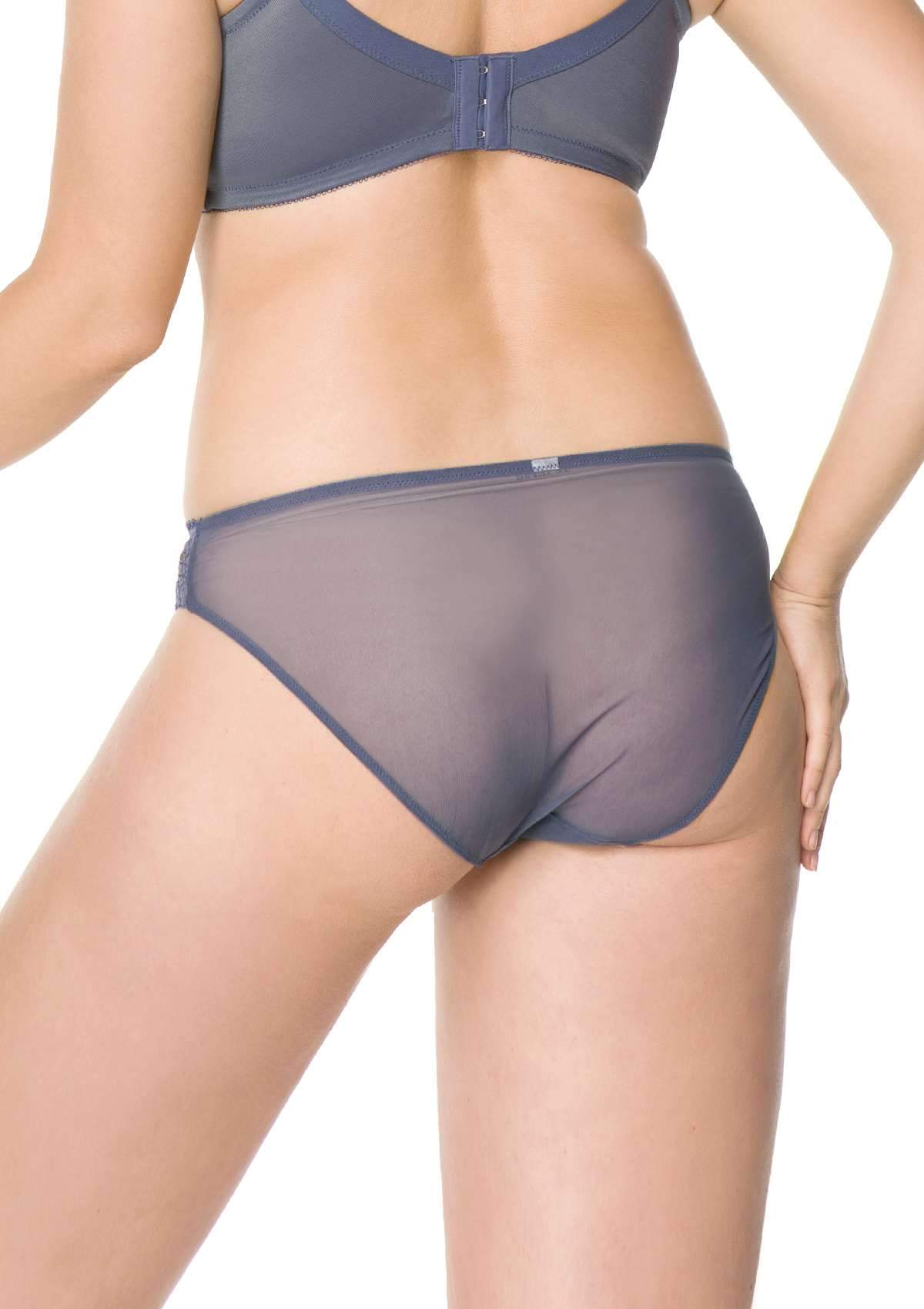 HSIA Beautifully-designed Breathable Bikini Panties 3 Pack - S / Light Blue+Blue+Linen