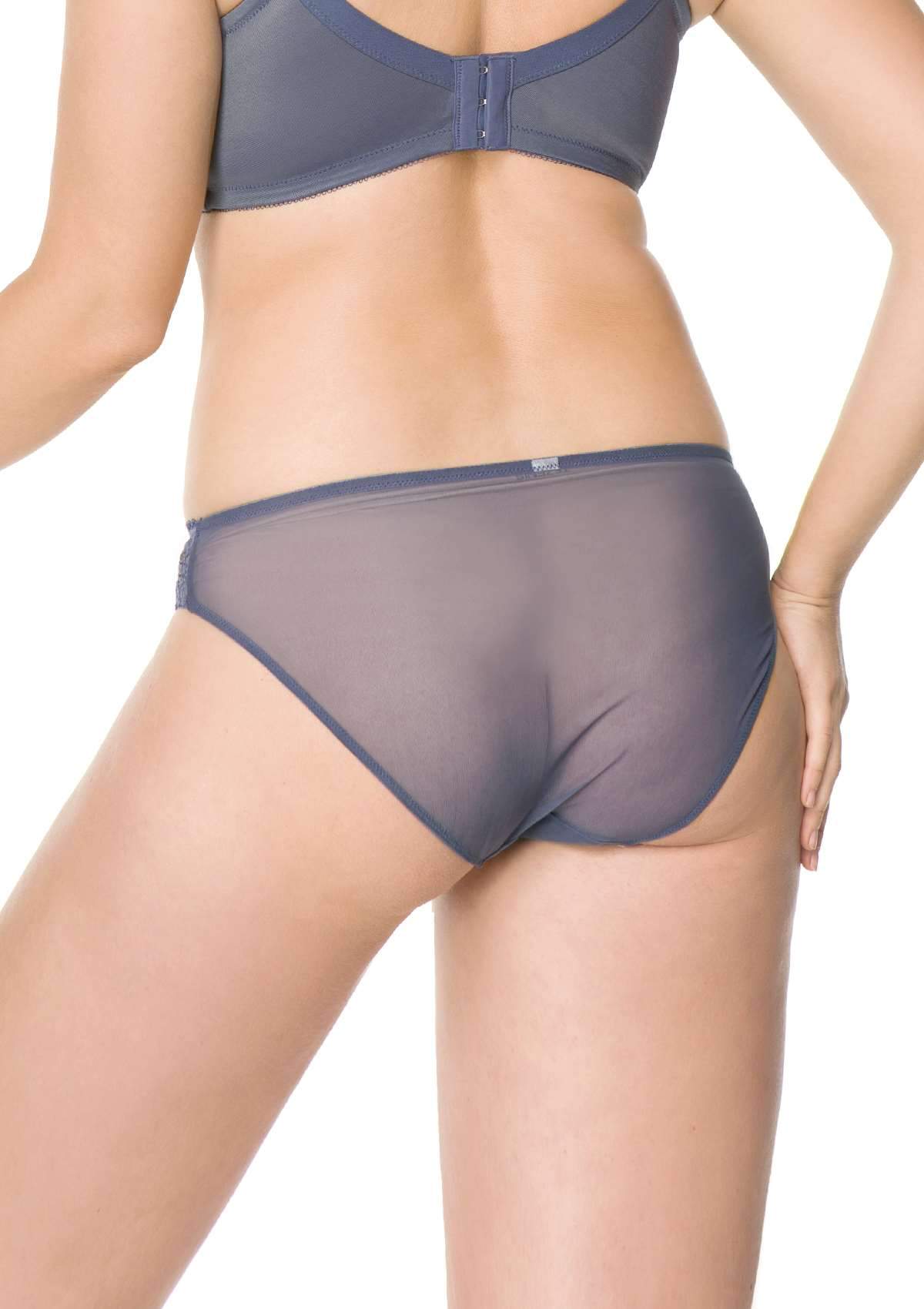 HSIA Beautifully-designed Breathable Bikini Panties 3 Pack - S / Pink+Blue+Linen