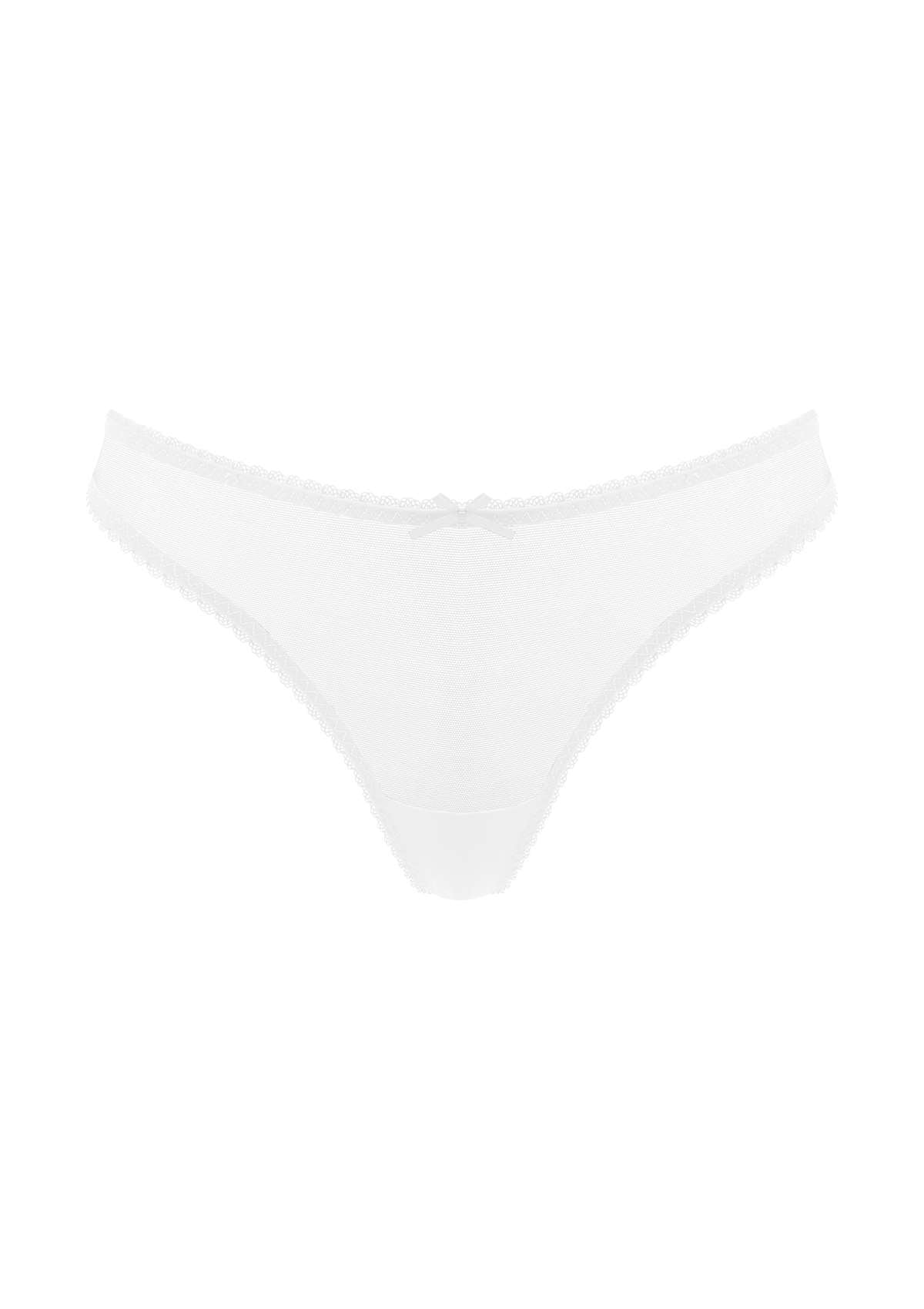 HSIA Sexy Mesh Eyelash Lace Trim Thong Underwear 3 Pack - XL / Black+White+Light Coral