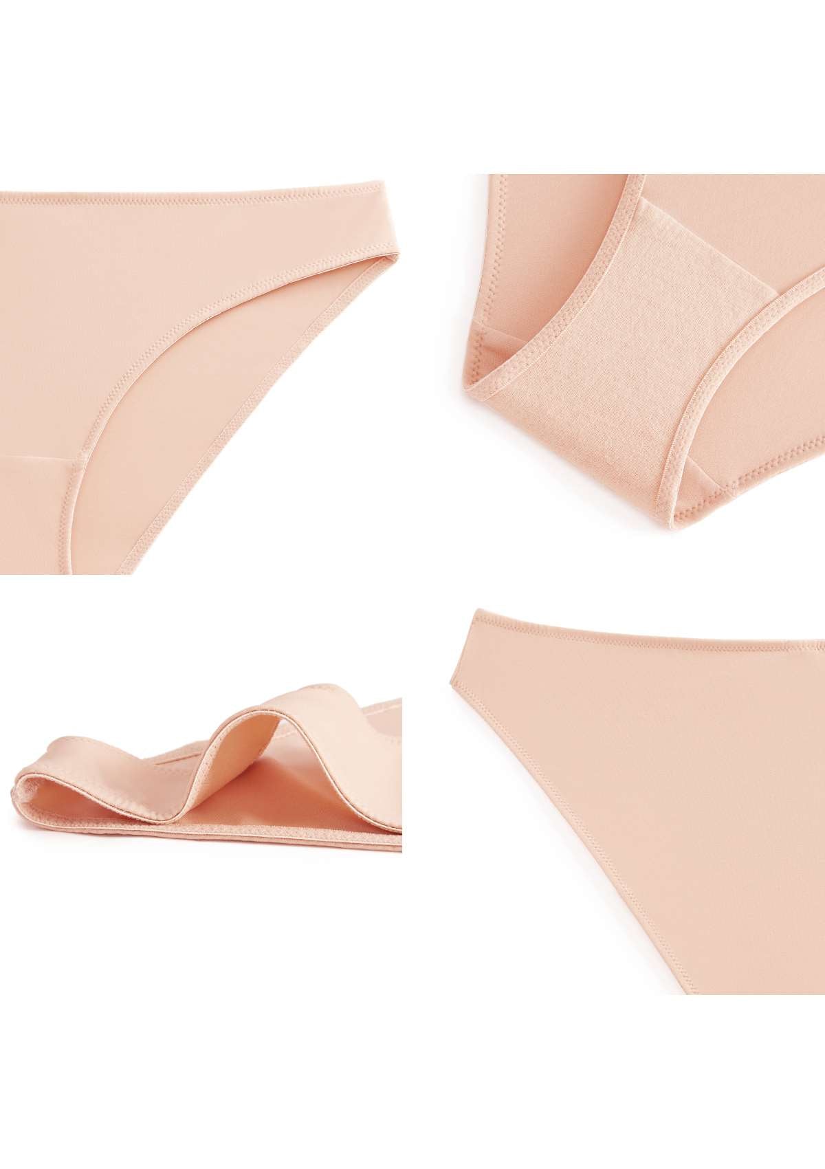 HSIA Patricia Smooth Classic Soft Stretch Panty - Everyday Comfort - L / Light Pink