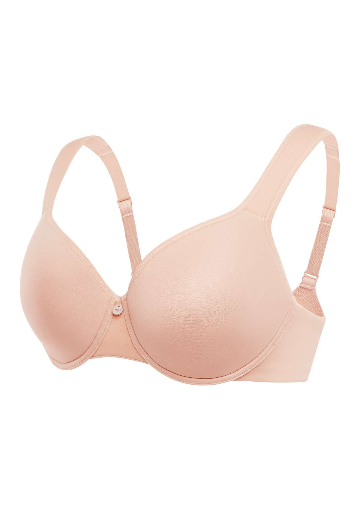 HSIA Patricia Smooth Classic T-shirt Lightly Padded Minimizer Bra - Light Pink / 38 / DD/E