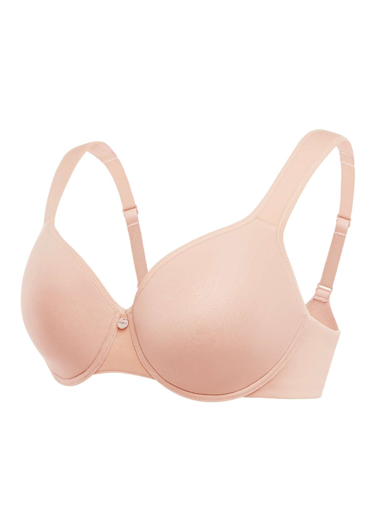 HSIA Patricia Smooth Classic T-shirt Lightly Padded Minimizer Bra - Light Pink / 38 / H