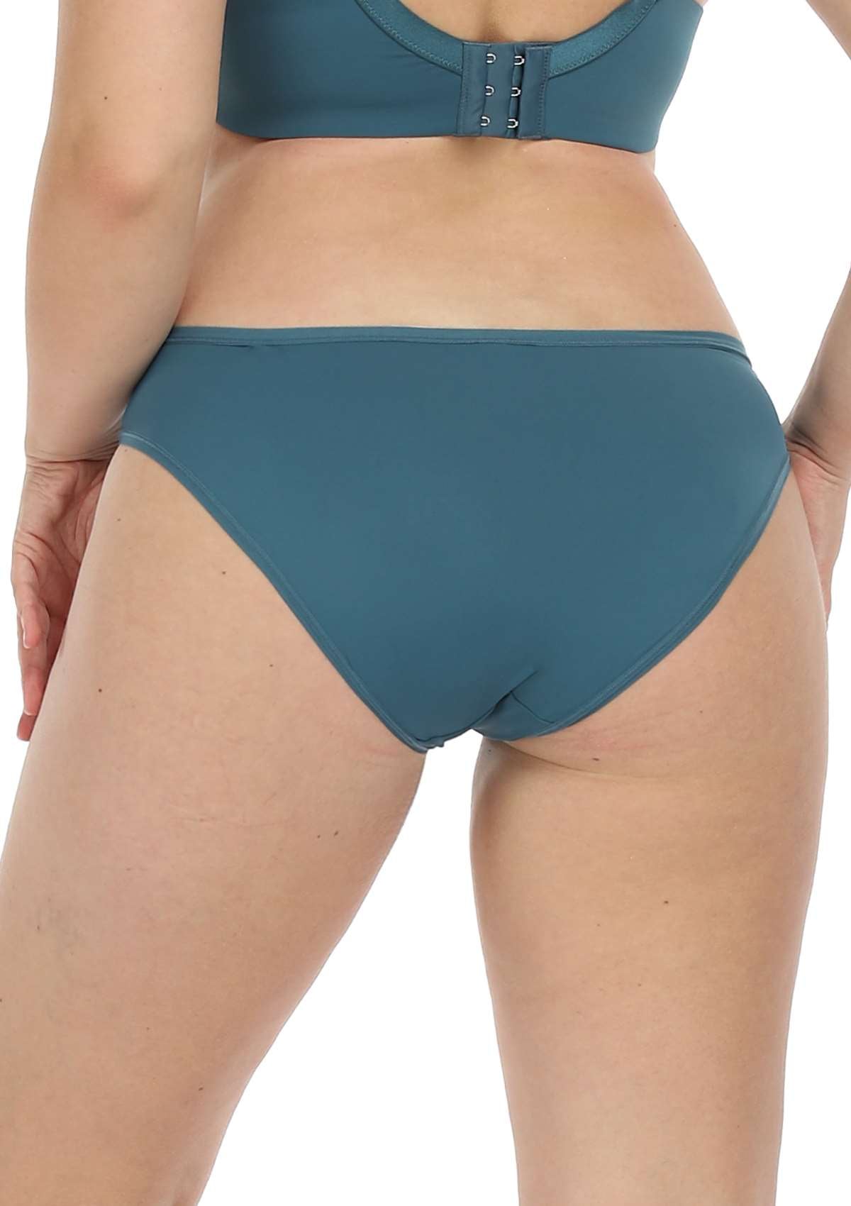 HSIA Smooth Comfort Soft Invisible Everyday Hipster Underwear - 3 Pack - L / Black+Blue+Beige