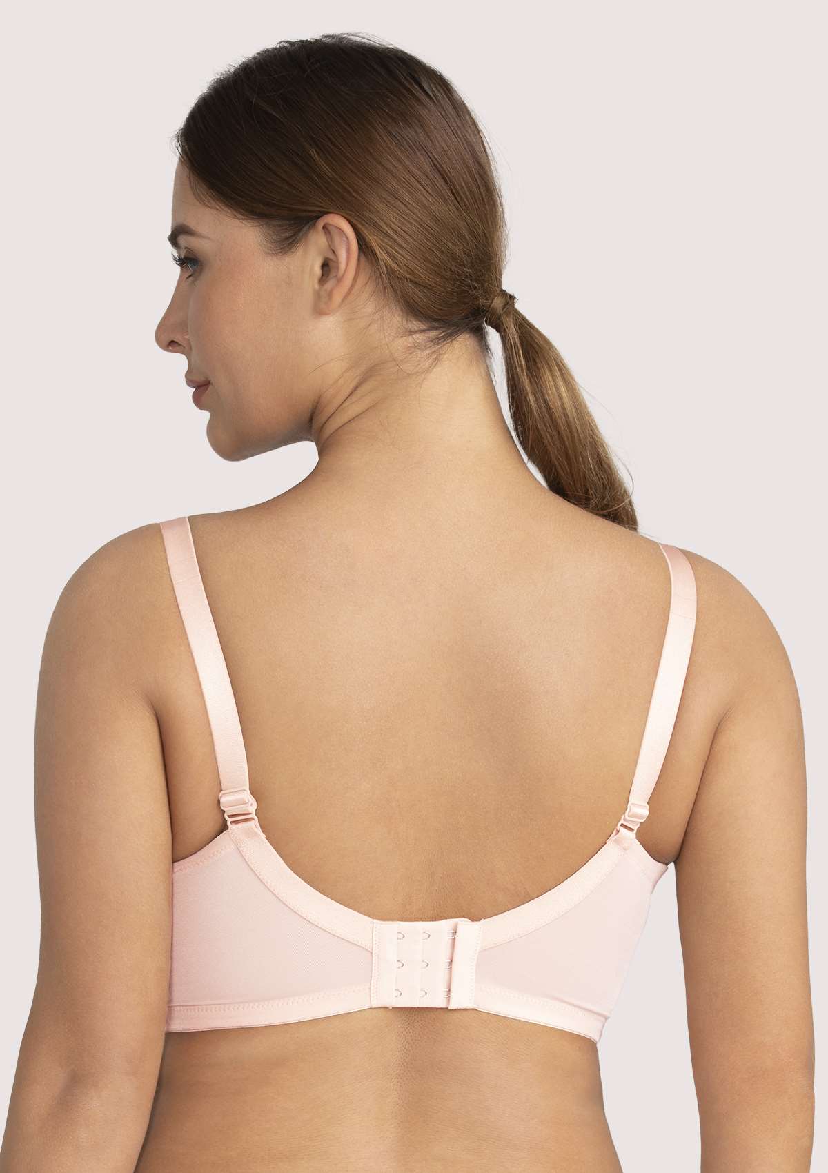 HSIA Sunflower Matching Bra And Panties Set: Comfortable Plus Size Bra - Pink / 34 / H