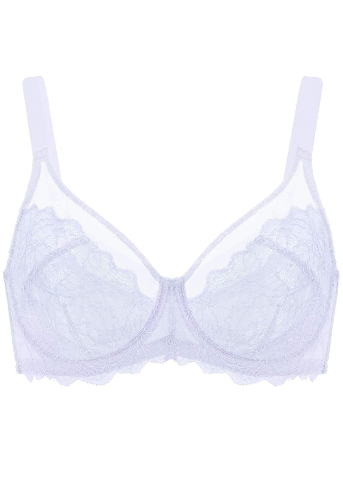 HSIA Wisteria Bra For Lift And Support - Full Coverage Minimizer Bra - Crystal Blue / 34 / D