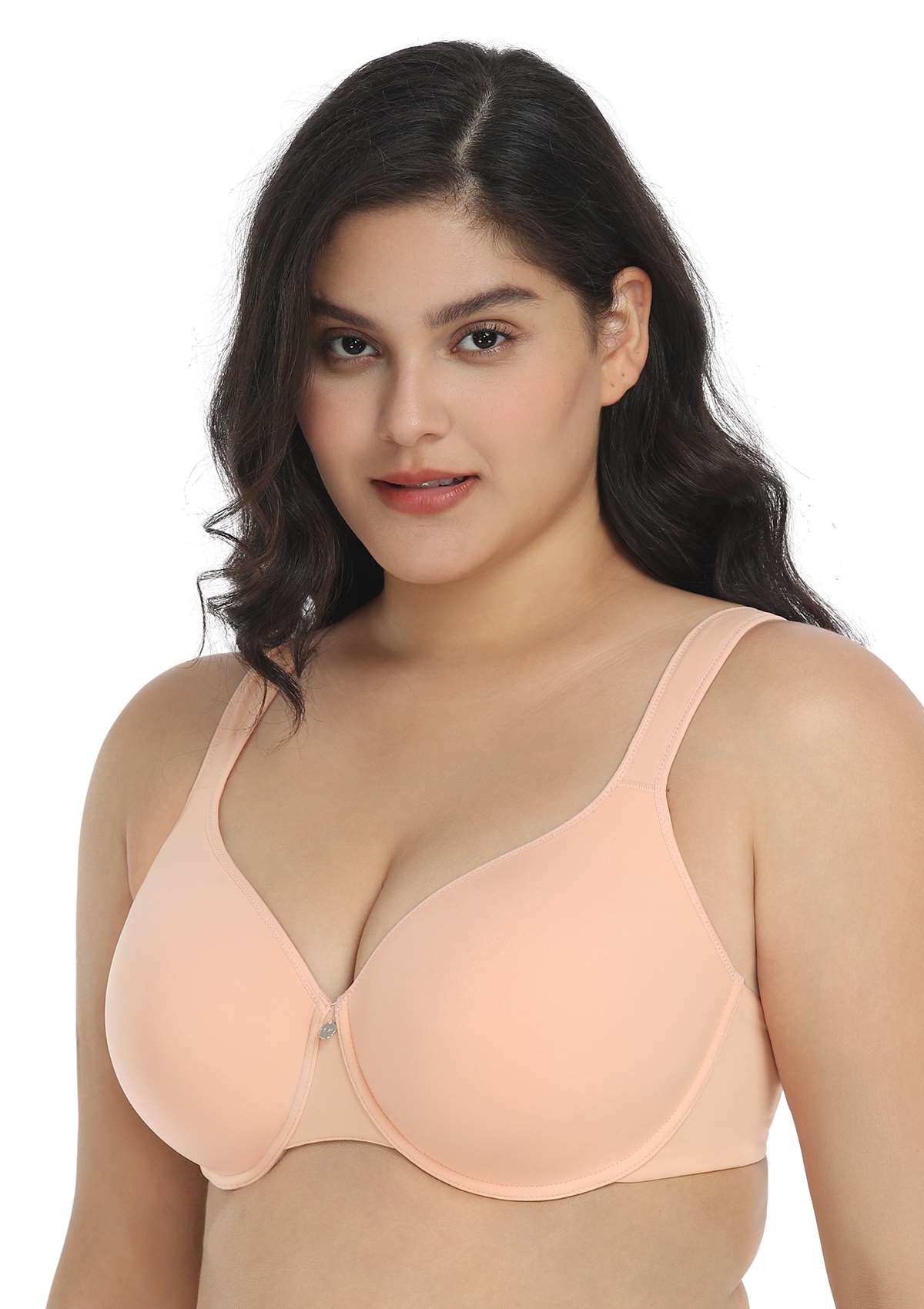 HSIA Patricia Smooth Classic T-shirt Lightly Padded Minimizer Bra - Light Pink / 38 / H