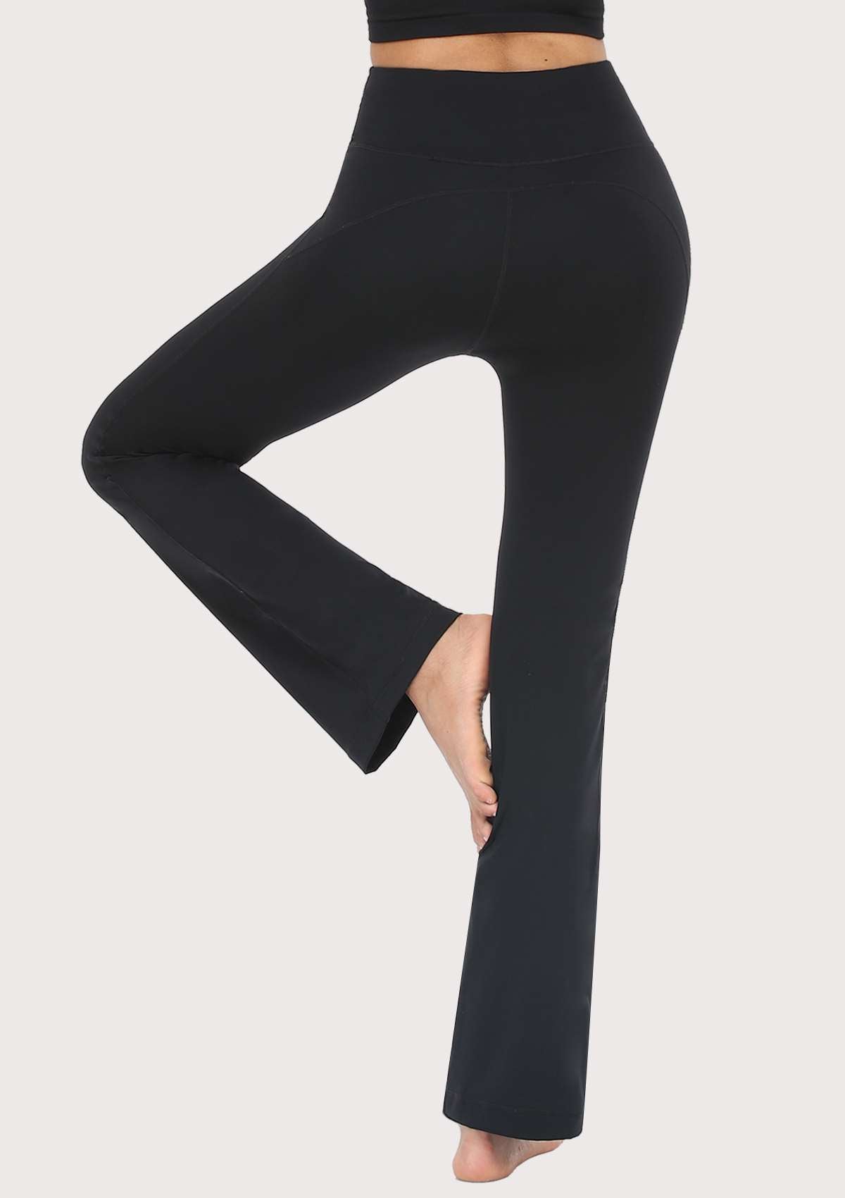 SONGFUL Smooth High Waisted Bootcut Yoga Sports Pants - L / Dark Grey