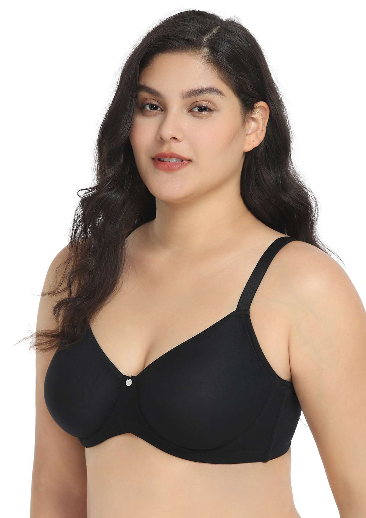 HSIA Marquita Ultimate Comfort Unlined Mesh Sheer Airy Underwire Bra - 38 / D / Black