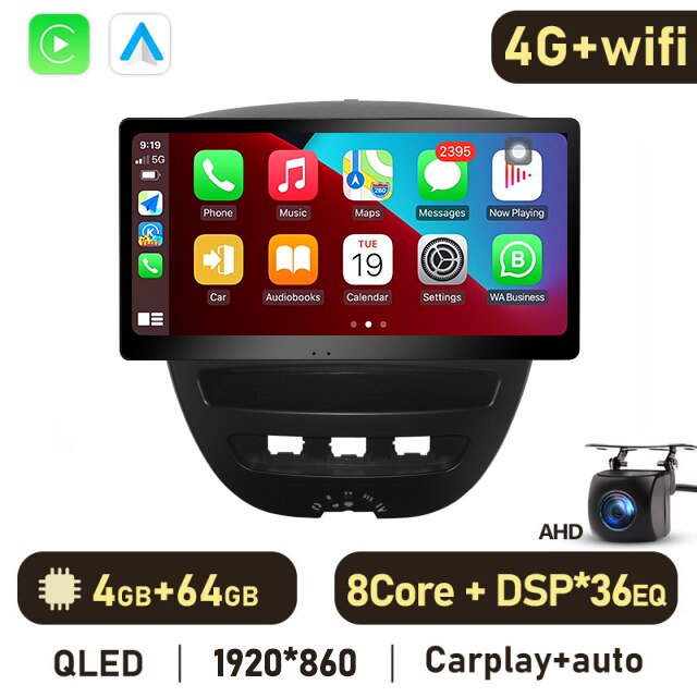 4G 2 Din Android Auto Radio For Peugeot 107 Toyota Aygo Citroen - 2014 Car Multimedia Player GPS Stereo – Eunavi Car Radio Store