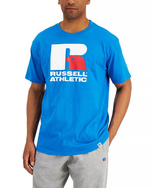 Russell Athletic Men's T-Shirt - Blue - L