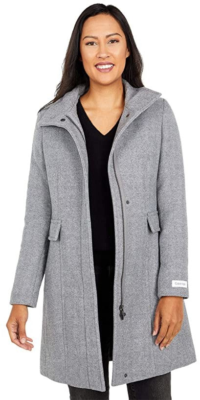 CALVIN KLEIN Women's Stand Collar Walker Coat Size XS – DDT Boutique