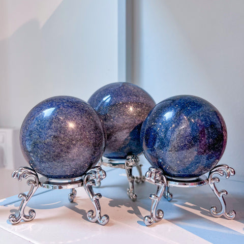 Lazulite Spheres for Intuition & Wisdom