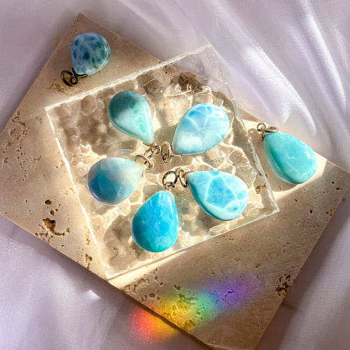 Rococo Style Larimar Pendant