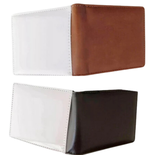 Brown Glossy Sublimation Men’s Leather Photo Wallet