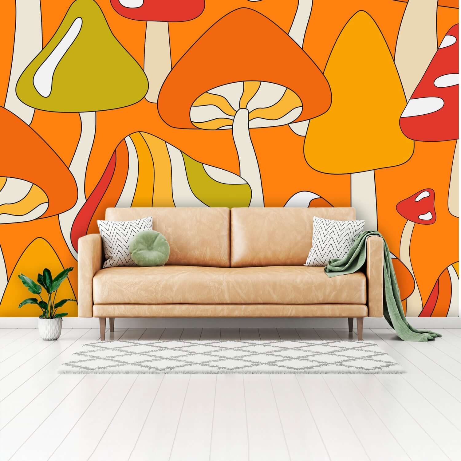 Marta Barragan Camarasa Colorful Wild Mushrooms Removable Wallpaper  Urban  Outfitters Canada