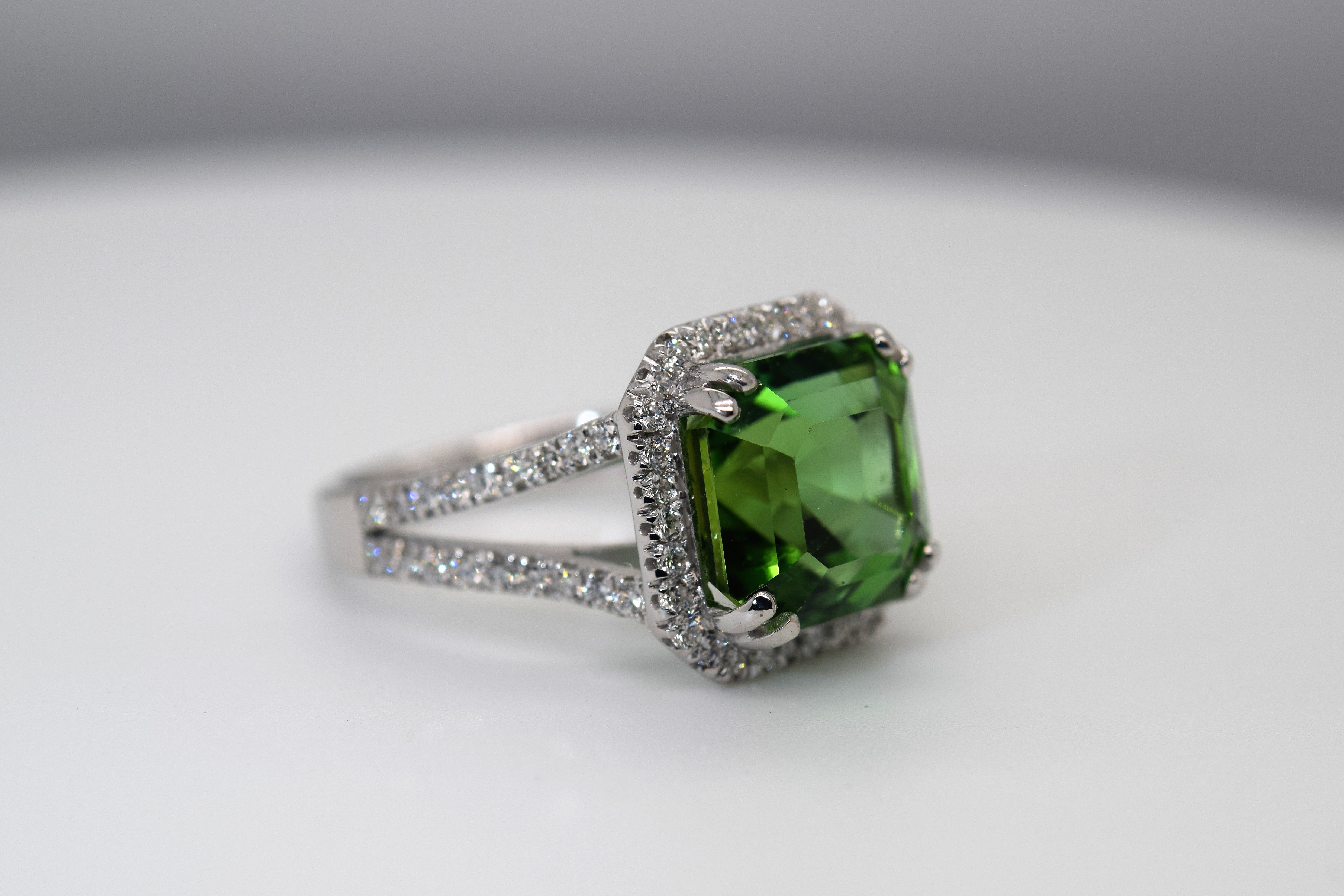 tourmaline and diamond ring