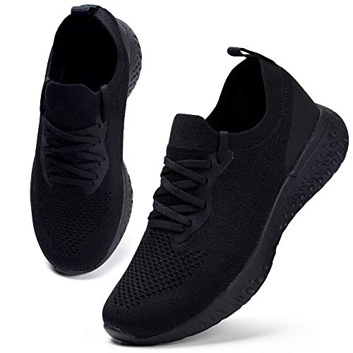 ladies black tennis shoes