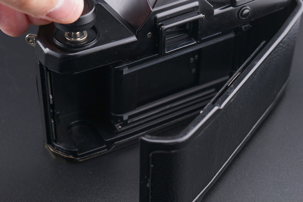 Yashica FX-3 camera back opened