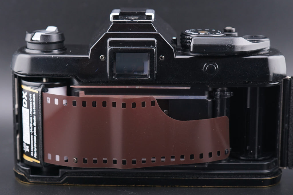 loading the film inside the Yashica FX-3 camera
